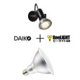 画像2: 【防雨型エクステリアライト用器具セット】 LEDビーム電球 口金E26 【高演色 クラス2】 【演色A】 高演色Ra92 非調光 フリッカーフリー ノイズレス 防塵 防水 仕様 IP65 電球色3000K 15Ｗ ビーム球160Ｗ相当 ビーム角度120° PAR38 + 大光電機 D99-4686 器具セット 2年保証 工事必要 同梱不可【送料無料対象外商品】 (2)