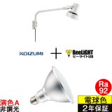 【防雨型エクステリアライト用器具セット】 LEDビーム電球 口金E26 【高演色 クラス2】 【演色A】 高演色Ra92 非調光 フリッカーフリー ノイズレス 防塵 防水 仕様 IP65 電球色3000K 15Ｗ ビーム球160Ｗ相当 ビーム角度120° PAR38 + コイズミ XUE941152 器具セット 2年保証 工事必要 同梱不可【送料無料対象外商品】