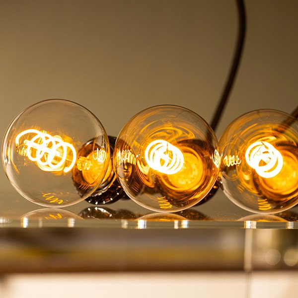 画像5: LED電球 E26 高演色Ra95 【高演色 クラス2】 【演色AA】 フィラメント電球 エジソン電球 エジソン球 スパイラル ボール形 4W 310lm 濃い電球色(2200K) 白熱電球20W-30W相当 クリアタイプ 1年保証