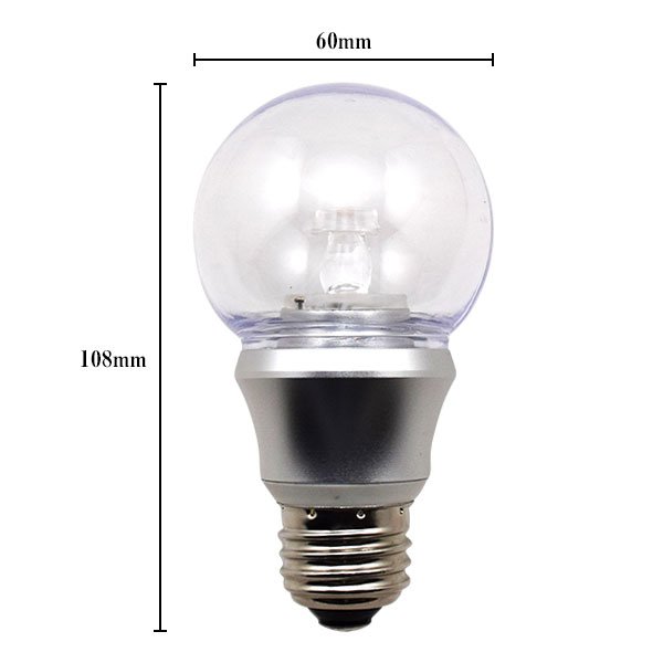 画像4: LED電球 防塵 防水 仕様 IP65 フリッカーフリー 口金E26 5W 非調光 白熱電球50W相当 電球色 2700K 照射角度300° クリアタイプ 2年保証