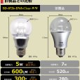 画像2: LED電球 防塵 防水 仕様 IP65 口金E26 6W 非調光 白熱電球50W相当 電球色 2700K 照射角度300° クリアタイプ【モデルチェンジ品】2年保証 (2)