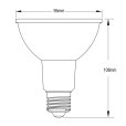画像3: LED電球　12W　口金E26　調光器対応　高演色Ra92　フリッカーフリー　Whiteモデル　ビーム球・レフ球100W相当　昼白色5000K　+ BAR26(WH/BK)器具セット　2年保証 (3)