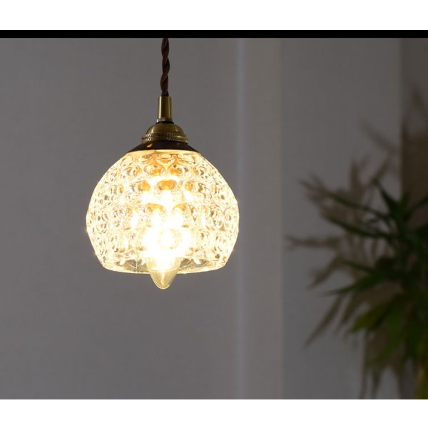 画像4: ペンダントライト 【電球なし/コード73cm/カバーなし】 北欧 アンティーク レトロ モダン おしゃれ シンプル ガラス 透明 LED E17 1灯 シーリングライト 天井照明 照明 照明器具 ダイニング キッチン リビング 寝室 食卓 カフェ 店舗 電球別売 BBL-EP80