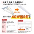 画像3: 【3年保証】LEDベースライト 蛍光灯 40W型 2灯相当 50W 8000lm 逆富士型 器具一体型 直管タイプ 天井直付け 高輝度 演色性Ra84 昼白色(5000K)/昼光色(6000K) 照射角度180° 薄型 フリッカーフリー ノイズレス 同梱不可