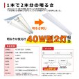 画像3: 【製造終了】【3年保証】LEDベースライト 高演色 Ra92 蛍光灯 40W型 2灯相当 50W 6000lm 逆富士型 器具一体型 直管タイプ 天井直付け 昼白色(5000K) 照射角度180° 薄型 フリッカーフリー ノイズレス 同梱不可