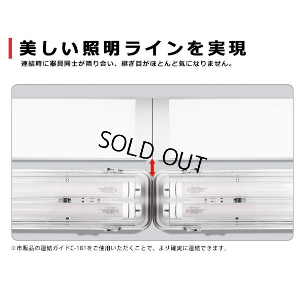 画像5: 【即納】【3年保証】LEDベースライト 防水 防雨 防湿型 IP65 蛍光灯 40W型 2灯相当 32.5W 5200lm トラフ型 器具一体型 直管タイプ 天井直付け 高輝度 演色性Ra84 昼白色(5000K)/昼光色(6000K) 照射角度180° 薄型 フリッカーフリー ノイズレス 同梱不可