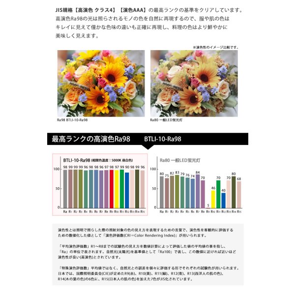 画像3: 【NEW】【即納】LED蛍光灯 器具一体型 10W(蛍光灯20W型相当) 【高演色 クラス4】 【演色AAA】 演色性Ra98 工事必要 フリッカーフリー ノイズなし 直管タイプ 580mm 昼白色5000K 1000lm 照射角度180° LED照明 2年保証 同梱不可【送料無料対象外商品】