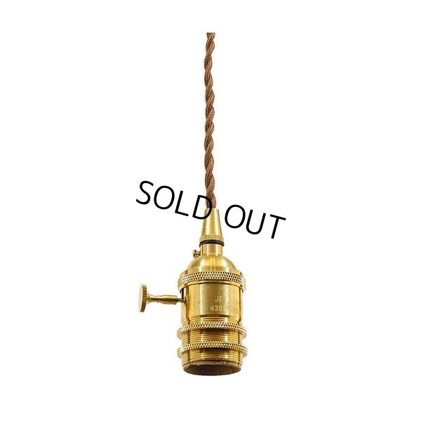 画像3: ペンダントライト 天井照明 照明器具 [灯具] E26ソケット付きコード(50×745mm) 引掛けシーリング アンティーク 真鍮 スイッチ付き コード調節用挟み金具付き ※電球別売※