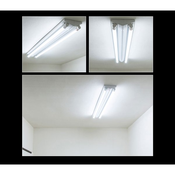 画像8: 送料無料(一部地域を除く) LED蛍光灯Ra80タイプ40W型2本＋器具 逆富士型 蛍光灯器具セット LEDべースライト 40W形 2灯式 照明器具 天井 直管 LED蛍光灯 18W　口金G13　演色性Ra80　従来型40W相当　2400lm　昼白色5000K　両側給電方式 + LED蛍光灯照明器具 逆富士型40W2灯式タイプ OKT8A-02　2年保証　同梱不可