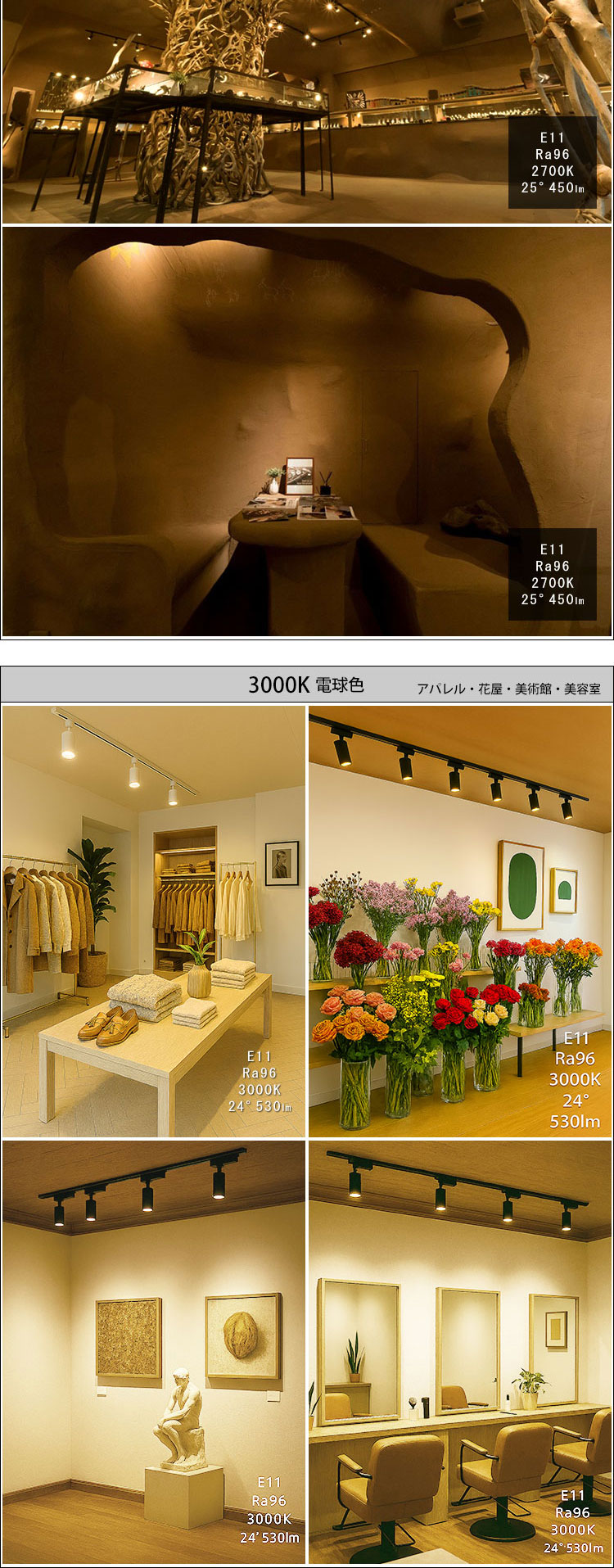 BeeLiGHT製品 店舗での設置例