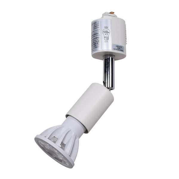BeeLIGHTのLED電球「BH-0711AN-WH-30-Ra92」 + ライティングダクトレール用器具「YAZAWA ヤザワ ショート LCX100E112WH」のセット写真