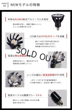 画像10: 【数量限定価格】 LED電球 E11 高演色Ra92 調光器対応 フリッカーフリー 中角24° Blackモデル 電球色2700K 520lm 7W(ダイクロハロゲン60W相当) JDRφ50タイプ