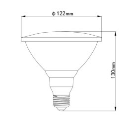 画像9: 【防雨型エクステリアライト用器具セット】 LEDビーム電球 口金E26 【高演色 クラス2】 【演色AA】 高演色Ra92 非調光 フリッカーフリー ノイズレス 防塵 防水 仕様 IP65 昼白色5000K 15Ｗ ビーム球160Ｗ相当 ビーム角度120° PAR38 + 大光電機 D99-4685 器具セット 2年保証 工事必要 同梱不可【送料無料対象外商品】
