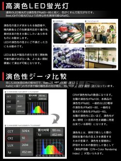 画像5: 【即納】LED蛍光灯 器具一体型 21W 40W型 【高演色 クラス2】 【演色A】 演色性Ra92 直管タイプ LED照明 1210mm 低ノイズ設計 2835素子 昼白色(5000-5500K) 照射角度180° 2年保証 同梱不可【送料無料対象外商品】