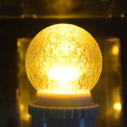 画像4: 業務用 LED装飾電球 キラキラ君 サイン球 黄色 1900K 消費電力1.3W 口金E26 防塵 防水 仕様 IP65 点滅 全光束 65lm 照射角360° 防水用シリコンリング付き